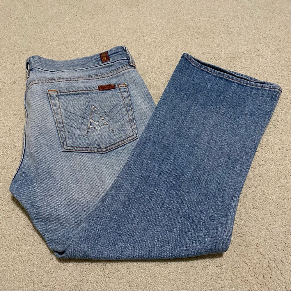 7 For All Mankind Cropped A pocket Jeans Sz 30